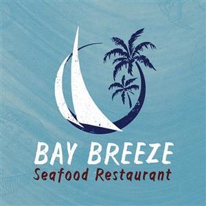 Restaurant Logo With Red and Yellow Circle