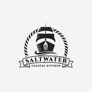 Restaurant Logo With Red and Yellow Circle